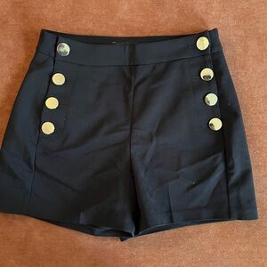 Express size 0 gold button dress shorts